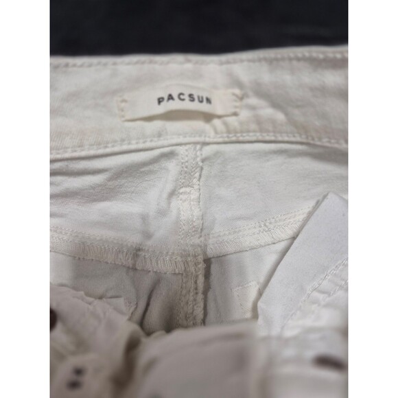 Pacsun White High Rise Skinny Jeggings Jeans Sz 23 Distressed Ripped Frayed Hem - Picture 2 of 5